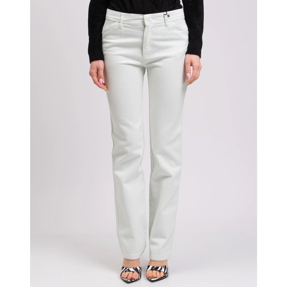 Philosophy Di Lorenzo Serafini Womens 4 Light Mint Green Denim Jean Mid Rise Y2K - Picture 2 of 16